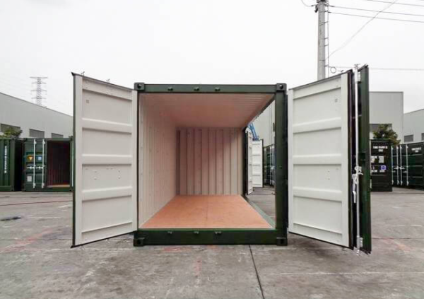 Contenedor lateral abierto 20 pies verde oscuro IICL6 - Imagen 4