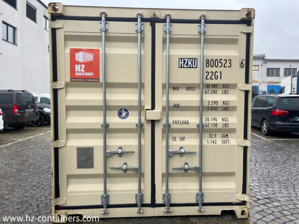 Contenedor de doble puerta de 6 m beige IICL 6, también apto para reequipamiento - Imagen 10