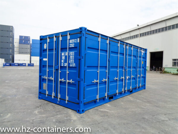 Contenedor marítimo de 20′ con apertura lateral azul IICL6